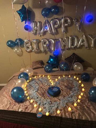 iPartycool 50Pcs Happy Birthday Balloon Decorations, 3D Premium Reusable Aluminum Foil Birthday Banner and Ecofriendly Big Star and Latex Balloons Set for Birthday Party Decorations and Supplies in Saudi Arabia