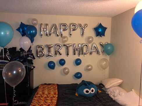 iPartycool 50Pcs Happy Birthday Balloon Decorations, 3D Premium Reusable Aluminum Foil Birthday Banner and Ecofriendly Big Star and Latex Balloons Set for Birthday Party Decorations and Supplies in Saudi Arabia