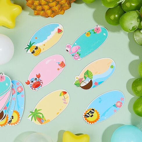 48 PCS Summer Magnetic Magnetic Dry Arase Name Tags for Classroom 3.2 '' x 1.6 '' Magnetic Label Name Colorful Name Tag for Bus Back to School Stept Teacher Desk Locker ، 6 Designs in Kuwait