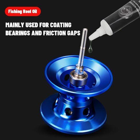 Fishing Reel Lubrication Kit, Maintenance Oil & Grease Set, Suitable for Spinning and Low - Profile Reels (Black) in Saudi Arabia