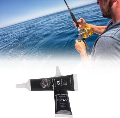 Fishing Reel Lubrication Kit, Maintenance Oil & Grease Set, Suitable for Spinning and Low - Profile Reels (Black) in Saudi Arabia