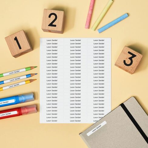 ملصقات اسم الأطفال المخصصة لأقلام الرصاص الوردية [75pcs] - ملصقات الأسماء المقاومة للماء للمدرسة والرعاية النهارية - ملصقات الأسماء المخصصة للقلم الرصاص - اسم الأطفال على الملصقات للأقلام (2.0 "x0.3") in Kuwait
