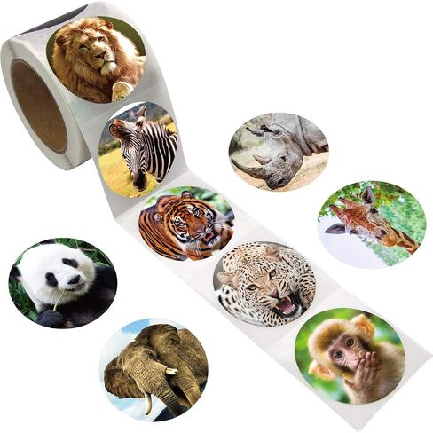 ملصقات حيوانية للأطفال واقعية للحيوانات ملصقات حيوانات Safari Sawls for Toddlers Party Party Favors Decord Decor in Saudi Arabia