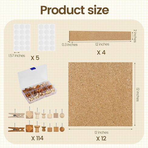 Aodaer 12 Pack Cork Boards 48" x 36" Thick Bulletin Board Tiles with 4 Frameless Cork Strips Pin Board Bar Strips with Push Pins Clips for Office School Home Walls in Saudi Arabia