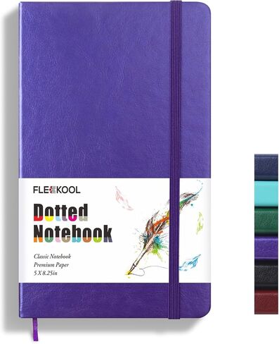 Blank Journal Leather Notebook, Hardcover Sketch Book with 100gsm Thick Blank Paper, 5 inches x 8.25 inches, Hardcover, Inner Pocket-Mint in Saudi Arabia