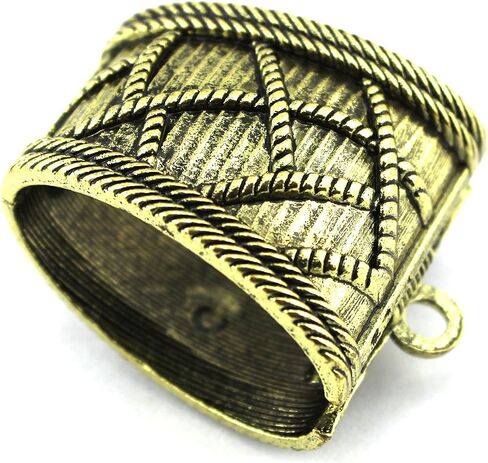 10pcs Automatically Spring Open Zinc Alloy Scarf Ring Buckle Slide Tube Bails Scarf Jewelry Charms Accessories (Antique Bronze) in Saudi Arabia