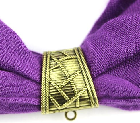 10pcs Automatically Spring Open Zinc Alloy Scarf Ring Buckle Slide Tube Bails Scarf Jewelry Charms Accessories (Antique Bronze) in Saudi Arabia