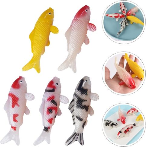Luxshiny 5pcs واقعية Koi Fish Fish Fishfish التماثل in Kuwait