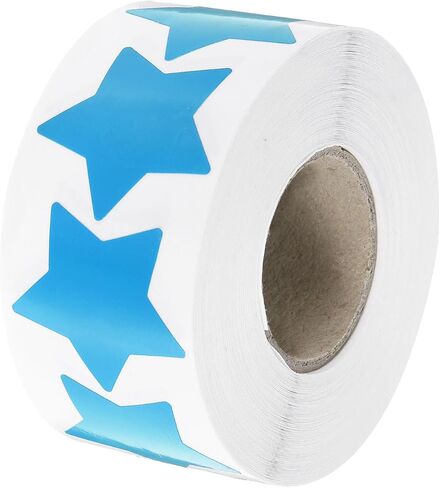 MECCANIXITY 500 Count Star Stickers 1-1/2" DIY Adhesive Star Labels Removable for Notes, Greeting Cards, Gift Boxes, Scrapbooks, White in Saudi Arabia
