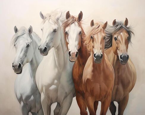 ZUVRDIAI Paint by Numbers Horse for Adults, Acrylic Oil Painting by Numbers Kits for Beginner with Paintbrushes Brushes Art Crafts Canvas for Home Decor 16x20 Inch in Saudi Arabia