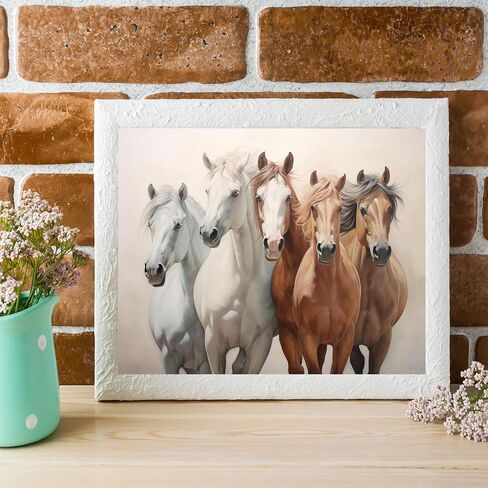 ZUVRDIAI Paint by Numbers Horse for Adults, Acrylic Oil Painting by Numbers Kits for Beginner with Paintbrushes Brushes Art Crafts Canvas for Home Decor 16x20 Inch in Saudi Arabia