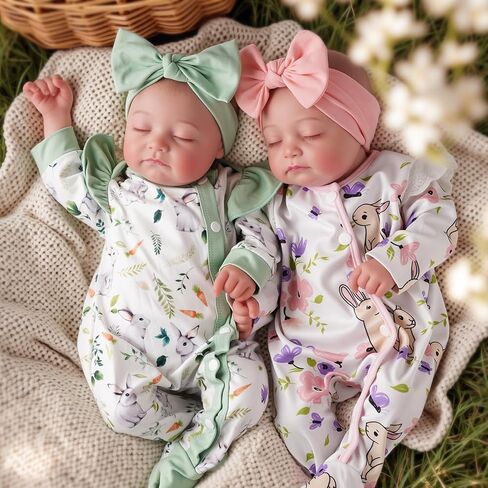 Babeside LifeLike Reborn Baby Baby Dolls Twins ، 20 بوصة واقعية حديثي الولادة فتاة فينيل ناع in Saudi Arabia