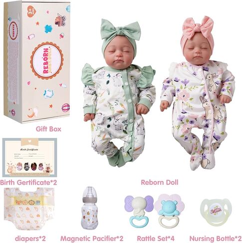 Babeside LifeLike Reborn Baby Baby Dolls Twins ، 20 بوصة واقعية حديثي الولادة فتاة فينيل ناع in Saudi Arabia