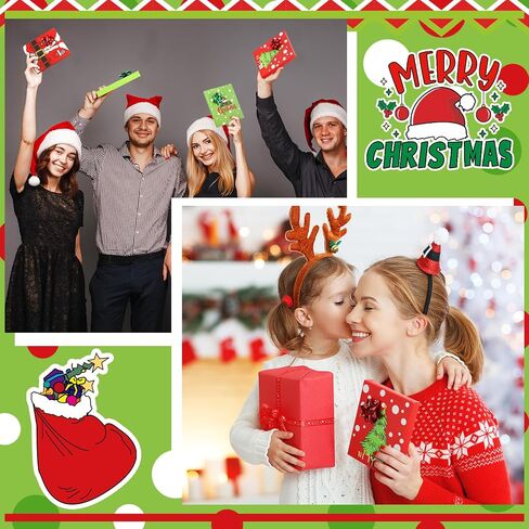 Taobary 12 Pack Christmas Card Box Holder مع أقواس Merry Christmas Card Card Boxes Mini Favor Gail in Saudi Arabia