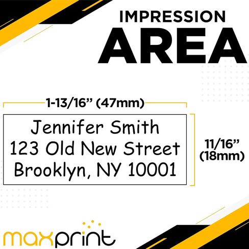 MaxPrint Medium Size Self Inking Custom Stamp - 1 line of Text - Over 12 Colors to Choose from in Saudi Arabia