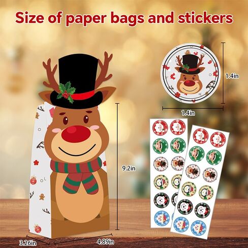 Lollutdotu Halloween Treat Bags，24 PCS Goodie Bags with Stickers, Halloween Trick or Treat Bags for Kids Classroom Decoration Party Supplies in Kuwait