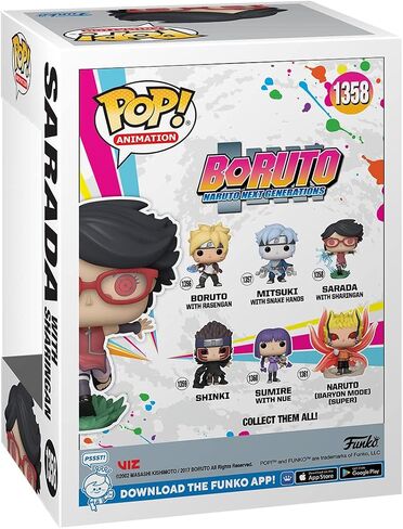 Funko POP! Animation: Boruto - Sarada Uchiha with Sharingan - Boruto: Naruto Next Generations - Collectable Vinyl Figure - Gift Idea - Official Merchandise - for Kids & Adults - Anime Fans in Saudi Arabia