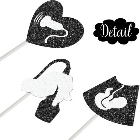 Sonography Cupcake Toppers 24 PCS Glitter Ultrasound Cake Decorations Sonographer Birthday Party Decorations for X-Ray Radiology Technician Nurse Doctor Gradudation Party Supplies in Saudi Arabia