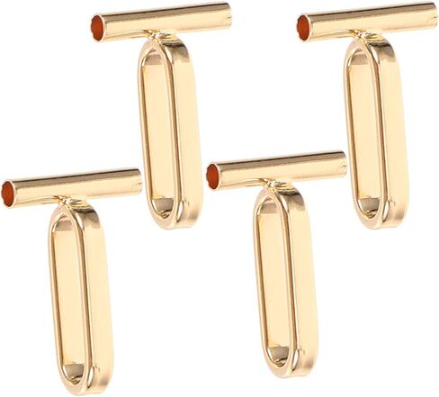 4Pcs Golden Brooch Converters for Pins to Necklaces DIY Jewelry Making Accessories Stainless Steel Brooch Pendant Connectors in Saudi Arabia