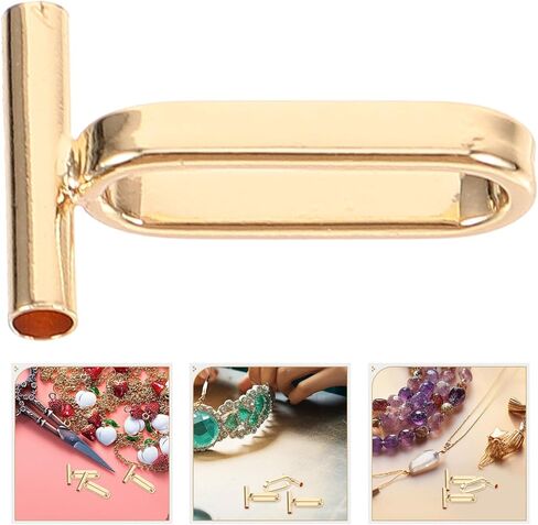 4Pcs Golden Brooch Converters for Pins to Necklaces DIY Jewelry Making Accessories Stainless Steel Brooch Pendant Connectors in Saudi Arabia