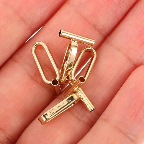 4Pcs Golden Brooch Converters for Pins to Necklaces DIY Jewelry Making Accessories Stainless Steel Brooch Pendant Connectors in Saudi Arabia