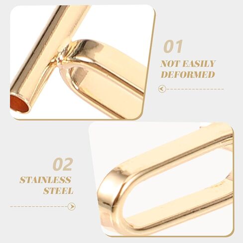 4Pcs Golden Brooch Converters for Pins to Necklaces DIY Jewelry Making Accessories Stainless Steel Brooch Pendant Connectors in Saudi Arabia