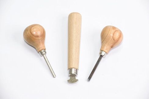 3-in-1 Jewelery Stone Setting Tool Kit – Prong Pusher, Bezel Pusher, Bezel Roller – Metal Setting Tools with Hardwood Handles for DIY Jewelry Repair and Stone Mounting in Saudi Arabia