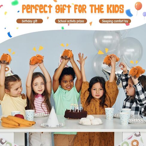 Hydren 12 PCS لطيف Capybara Toys هدايا كوباي كابيبارا محشو الحيوانات 5.7 بوصة وسادة صغيرة ناعمة ديكور أفخم للهدايا عيد ميلاد حفل عيد الميلاد (ملون ، الكذب) in Saudi Arabia