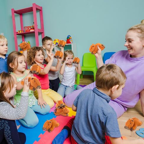 Hydren 12 PCS لطيف Capybara Toys هدايا كوباي كابيبارا محشو الحيوانات 5.7 بوصة وسادة صغيرة ناعمة ديكور أفخم للهدايا عيد ميلاد حفل عيد الميلاد (ملون ، الكذب) in Saudi Arabia