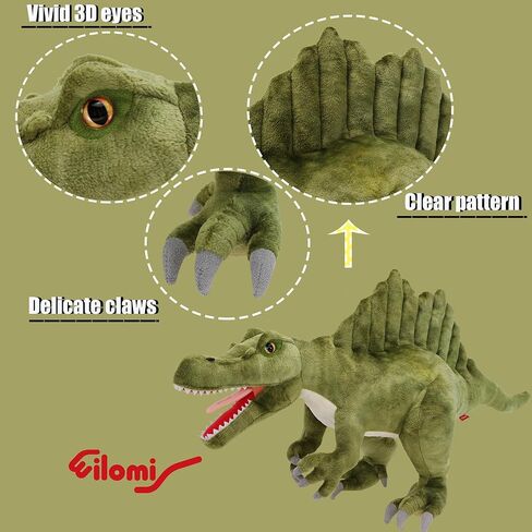 ألعاب الديناصورات Dino Spinosaurus ، حيوان محشوة بالديناصور ، 21 "Spinosaurus محشو بالحيوان ، هدية عيد ميلاد Dragon Doll Toys Pillow Hight in Kuwait