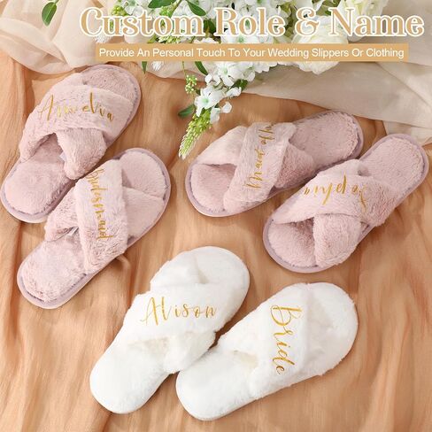 Honoson 22 PCS Gold Bride Iron on Heat Transfer for bridal slipper custom وصيفات الشرف على الشارات الهدايا الشخصية وصيفات الشرف خادمة نقل الحرارة ملصقات الفينيل in Saudi Arabia