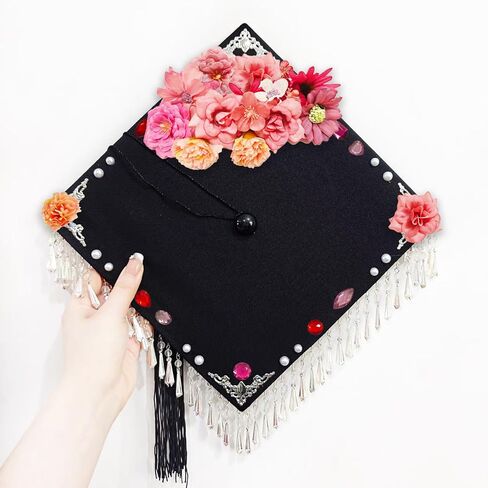 Orgmemory Flowers Lourd Flowers ، 180 ٪ ، ملصقات جوهرة ، ورؤوس زهور مزيفة ، زهور الشعر الوردي ، مناسبة لتزيين الهدايا ، إنشاء كتب قصاصات ، ديكورات تخرج Cap Decorations in Saudi Arabia