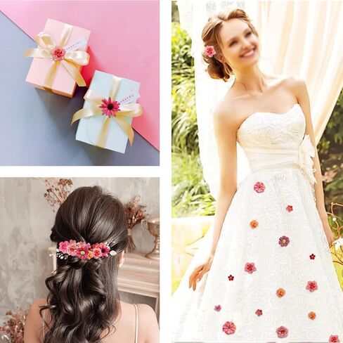 Orgmemory Flowers Lourd Flowers ، 180 ٪ ، ملصقات جوهرة ، ورؤوس زهور مزيفة ، زهور الشعر الوردي ، مناسبة لتزيين الهدايا ، إنشاء كتب قصاصات ، ديكورات تخرج Cap Decorations in Saudi Arabia