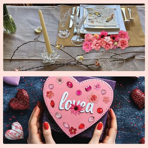 Orgmemory Flowers Lourd Flowers ، 180 ٪ ، ملصقات جوهرة ، ورؤوس زهور مزيفة ، زهور الشعر الوردي ، مناسبة لتزيين الهدايا ، إنشاء كتب قصاصات ، ديكورات تخرج Cap Decorations in Saudi Arabia