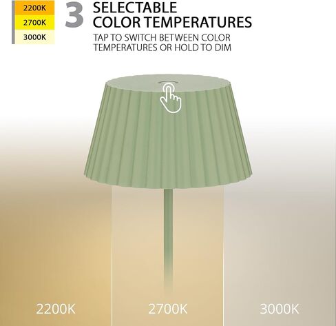 WAC Lighting Plate 14.75in LED LED اللاسلكي USB-C إعادة تشفير مصباح طاولة قابلة للتشويش مع ظل مطوي 3-CCT 2200-2700-3000K بطارية 2،000 مللي أمبير في الساعة باللون الأبيض in Kuwait