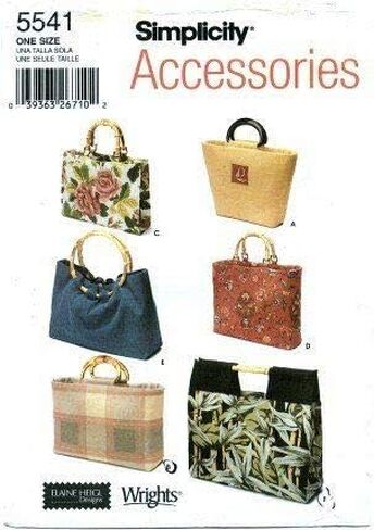 Simplicity 5541 Accessories Sewing Pattern Elaine Heigl Bags in Six Styles in Saudi Arabia
