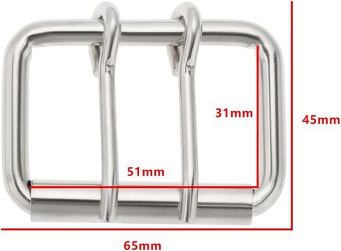 5pcs مزدوج الشق الابواب حزام أبازيم دبابيس دبابيس مزدوجة 65 × 45 مم أبازيم 5 سم حزام حزام مناسبة لأحزمة 5 سم الفضة المعادن in Kuwait