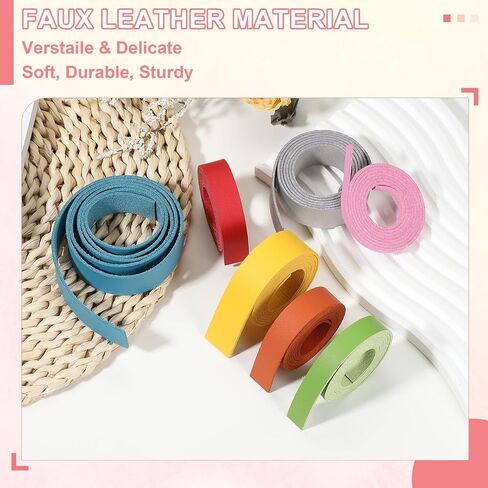 PATIKIL Flat Suede Leather Lace, 1.09 Yard Faux Leather Strap Leather String Cord DIY Supplies for Necklace Bracelet Beading Jewelry Making Tassels Art Crafts, Deep Purple (20mm) in Saudi Arabia