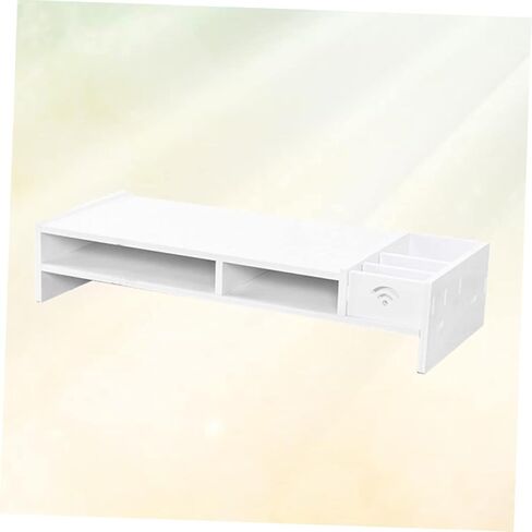uonlytech Desk Riser لمراقبة White Desktop Box Organizer Cable Management Computer Stand in Kuwait