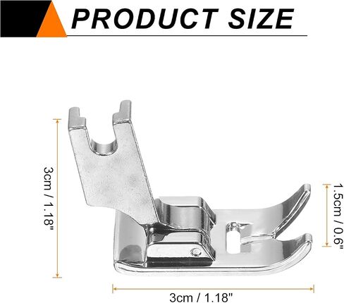 HARFINGTON High Shank Open Toe Foot 7mm Stainless Steel Presser Foot Satin Stitch for Sewing Machine 7301H in Saudi Arabia
