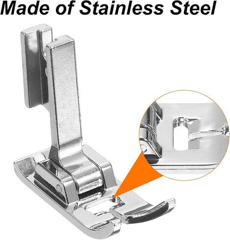 HARFINGTON High Shank Open Toe Foot 7mm Stainless Steel Presser Foot Satin Stitch for Sewing Machine 7301H in Saudi Arabia