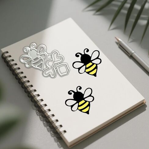 4 PCS BEE قطع يموت رائعة من النحل الصلب الكربوني قطع لصنع البطاقات ، الحرف اليدوية DIY in Saudi Arabia