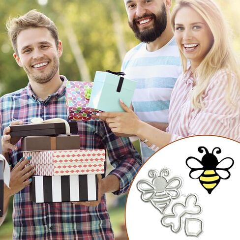 4 PCS BEE قطع يموت رائعة من النحل الصلب الكربوني قطع لصنع البطاقات ، الحرف اليدوية DIY in Saudi Arabia