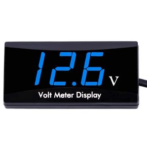 ANKI HAPPIGO Car Digital Voltage Gauge LED Display Voltmeter DC 12V Volt Meter for Car Motorcycle Battery Voltage Monitor