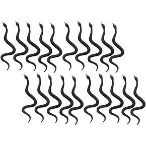 Happyyami 100pcs Plastic Snakes Rain Forest Snakes Rubber Snakes Assorted Colorful Fake Snake for Halloween Party Favors Decoration Prank