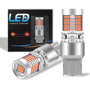Upgrade 7440 7443 LED Bulbs for Reverse Brake Lights, 7441 7444 T20 W21W Replacement for Backup Tail Parking and DRL Lights, 500% Brighter Super Bright Xenon Pack of 2 (White, 7443/7440)