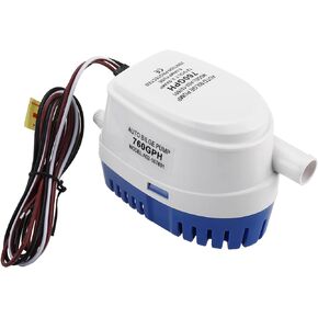 DasMarine 12V Automatic Submersible Boat Bilge Water Pump 760GPH Built-in Auto Float Switch (760GPH)