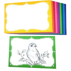 index card 2.25x3.5 Decorative Border Vellum paper (Set of 100) 260gsm (design01, 2.25x3.5)