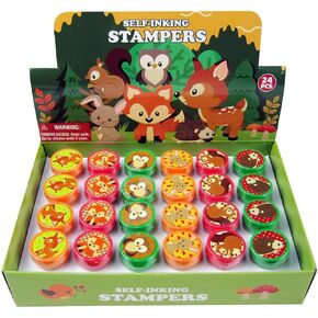 Tiny Mills 24 Pcs Woodland Animals Stampers for Kids
