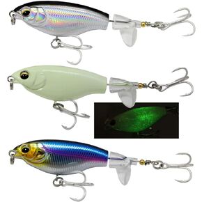 Topwater 90 Fishing Lure for Bass, Top Water Bass Pencil Plopper Fishing Lures, Bass Lures Topwater Bait for Bass and Pike, Topwater Lures Freshwater or Saltwater